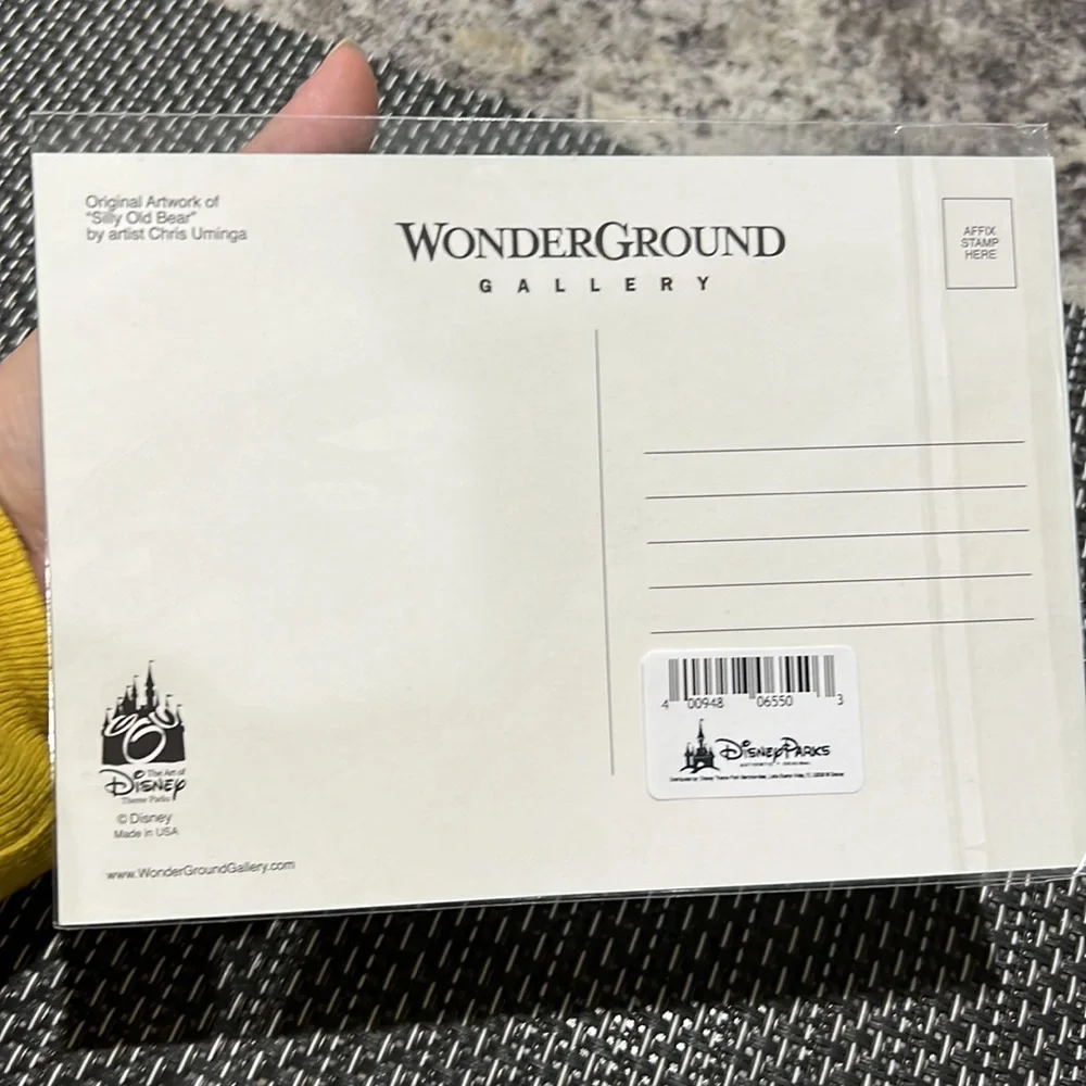 Disney Parks Winnie the Pooh WonderGround Gallery Artwork Postcard Disneyland